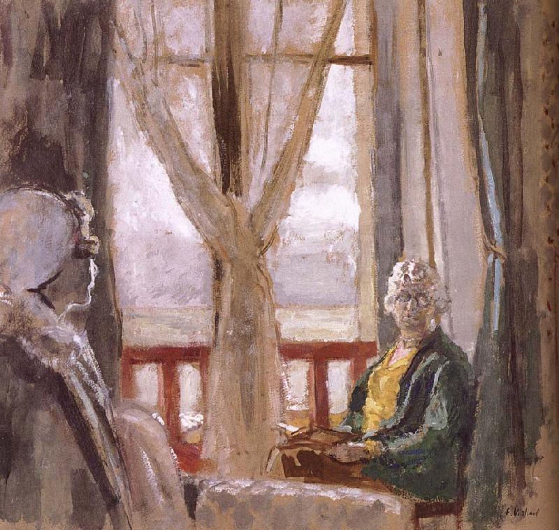 Edouard Vuillard Mrs. Black s window and lulu oil painting image